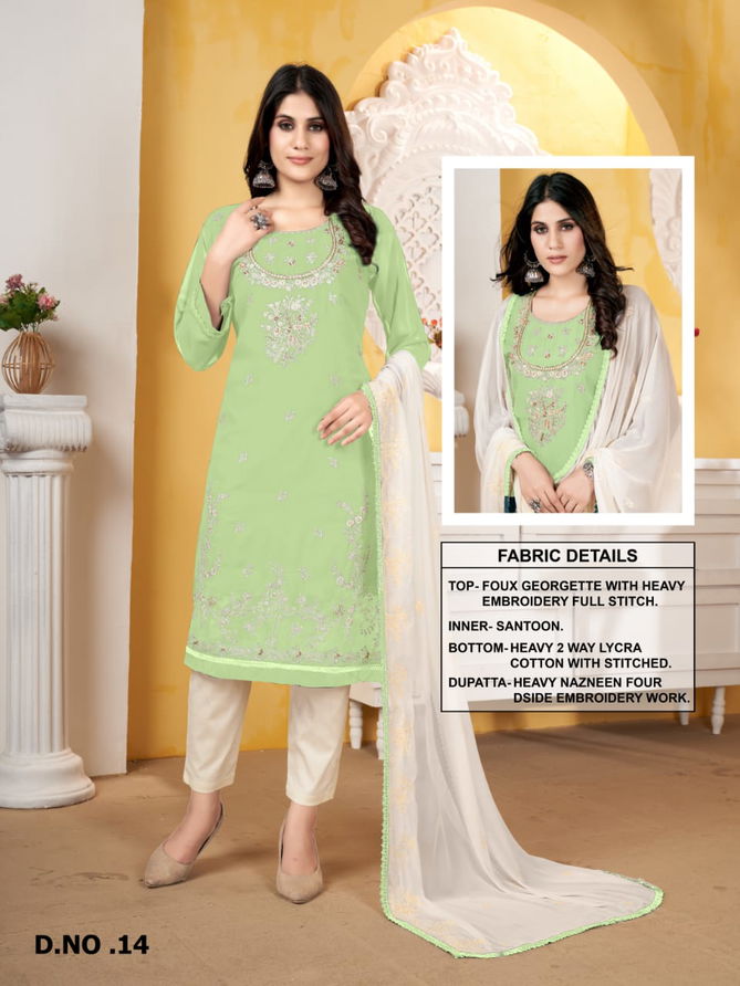 Aarsh 014 Exclusive Designer Wear Wholesale Readymade Georgette Suits